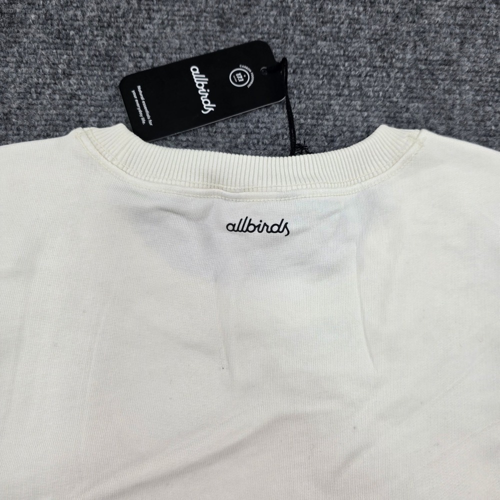 Allbirds The R&R Sweatshirt Natural‎ White Crewneck Size L Organic Cotton Blend - Picture 6 of 6